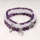 3PCS Natural Quartz Crystal Lotus Healing Bracelet 3PCS Natural Quartz Crystal Lotus Healing Bracelet