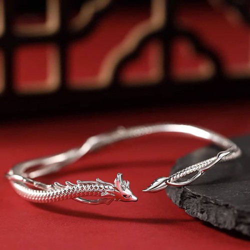 Year of the Dragon Sterling Silver Luck Cuff Year of the Dragon Sterling Silver Luck Cuff