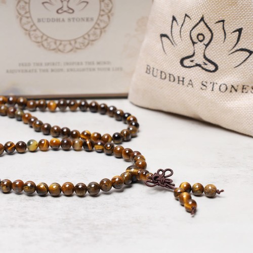 Tibetan Tiger Eye Prayer Mala Bracelet