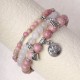 3PCS Natural Quartz Crystal Lotus Healing Bracelet 3PCS Natural Quartz Crystal Lotus Healing Bracelet