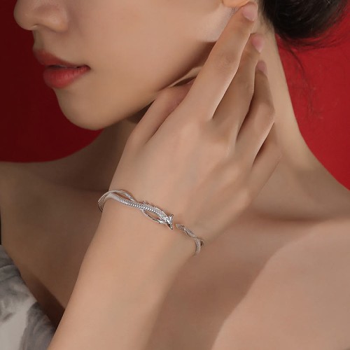Year of the Dragon Sterling Silver Luck Cuff Year of the Dragon Sterling Silver Luck Cuff