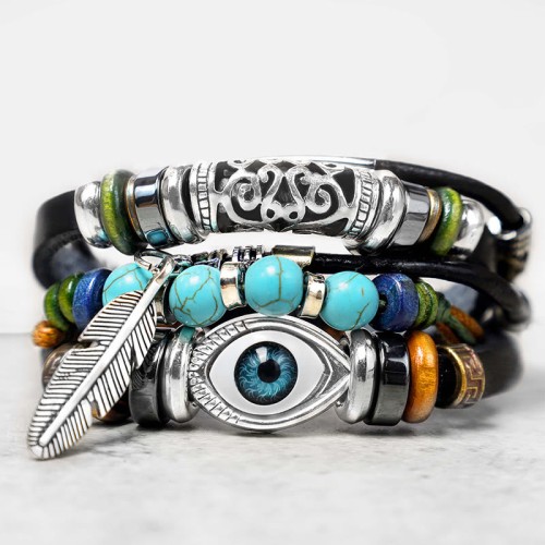 Tibetan Turquoise Evil Eye Purification Bracelet Tibetan Turquoise Evil Eye Purification Bracelet