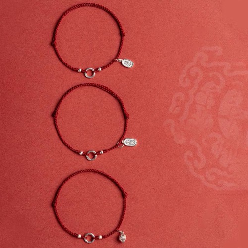 Silver Lucky Lotus Peace Bracelet