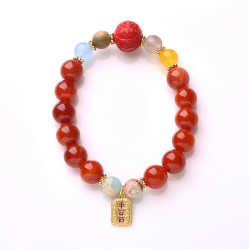 Red Agate Peace Talisman Confidence Bracelet Red Agate Peace Talisman Confidence Bracelet