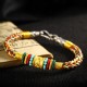 Tibet Gold Om Mani Padme Hum Eight Thread Bracelet