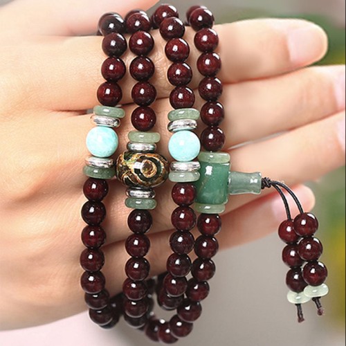 108 Beads Sandalwood Aventurine Luck Healing Bracelet 108 Beads Sandalwood Aventurine Luck Healing Bracelet