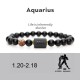 Zodiac Black Onyx Adjustable Bracelet Zodiac Black Onyx Adjustable Bracelet