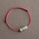 Three Beads Jade Luck String Bracelet Three Beads Jade Luck String Bracelet