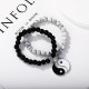 Black Onyx White Turquoise Yin Yang Protection Couple Bracelet Black Onyx White Turquoise Yin Yang Protection Couple Bracelet