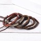 Hemp Cord Wood Beads Leather Bracelet Hemp Cord Wood Beads Leather Bracelet