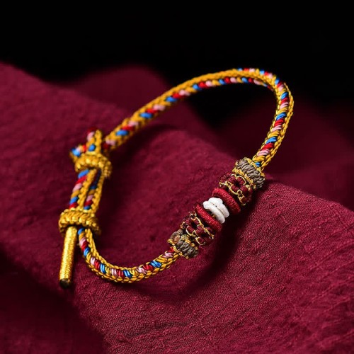 Dunhuang Color Luck Braid String Bracelet