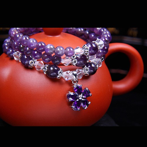 Tibetan Amethyst Blessing Bracelet Tibetan Amethyst Blessing Bracelet