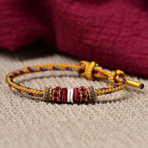 Dunhuang Color Luck Braid String Bracelet