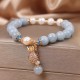 Aquamarine Pearl Money Bag Charm Bracelet Aquamarine Pearl Money Bag Charm Bracelet