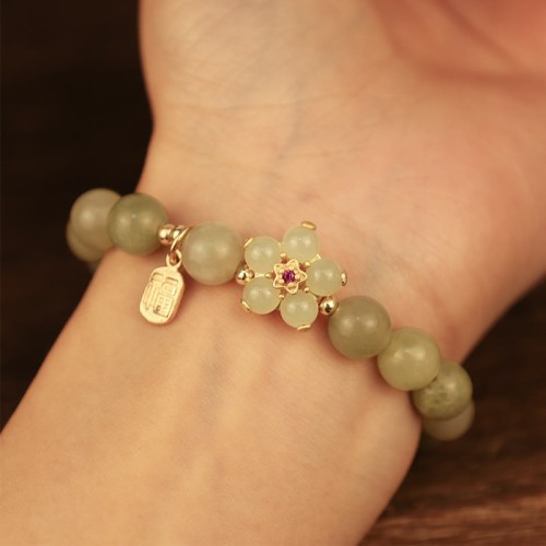 Green Jade Fu Character Luck Bracelet Green Jade Fu Character Luck Bracelet