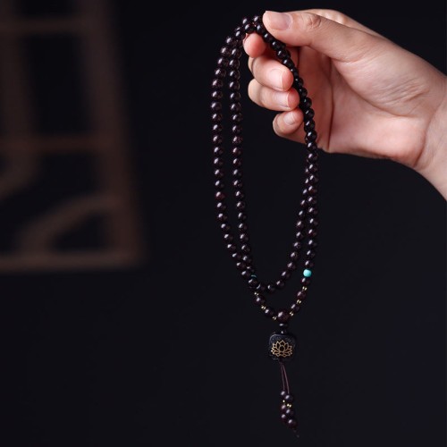 108 Mala Red Sandalwood Lotus Balance Bracelet 108 Mala Red Sandalwood Lotus Balance Bracelet
