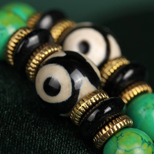 Tibetan Turquoise Mala Balance Necklace Tibetan Turquoise Mala Balance Necklace