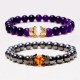 King & Queen Crown Healing Couple Bracelet King & Queen Crown Healing Couple Bracelet