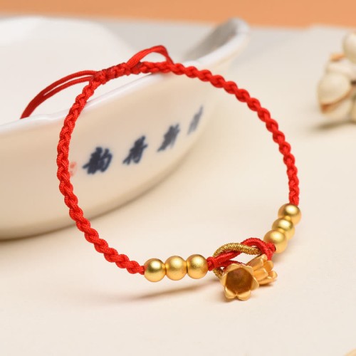 Lily Of The Valley Charm Luck Protection Braided Bracelet