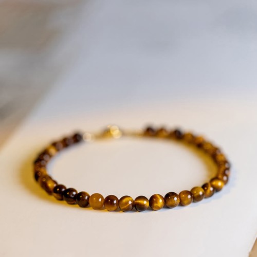14K Gold Plated Tiger Eye Courage Protection Bracelet 14K Gold Plated Tiger Eye Courage Protection Bracelet