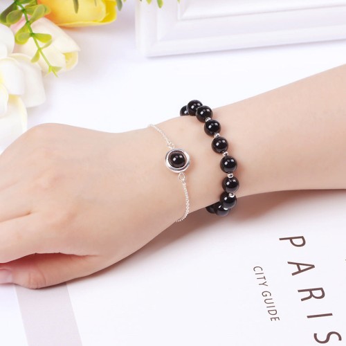 Sun Stone Strawberry Quartz Crystal Bracelet Sun Stone Strawberry Quartz Crystal Bracelet
