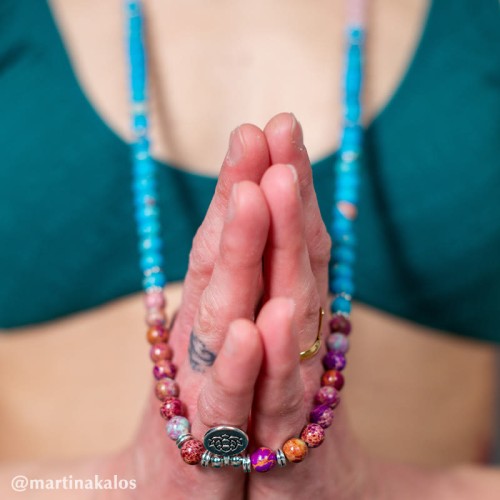 Tibetan Purple Miano Lotus Mala Bracelet