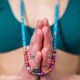 Tibetan Purple Miano Lotus Mala Bracelet