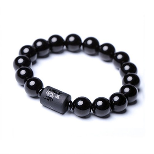 Black Obsidian Phoenix Dragon Bracelet
