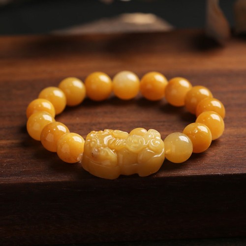 Golden Silk Jade Pixiu Wealth Bracelet Golden Silk Jade Pixiu Wealth Bracelet