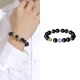 925 Silver Black Obsidian Eye of Providence Bracelet 925 Silver Black Obsidian Eye of Providence Bracelet