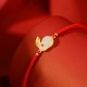 925 Silver Rabbit Hetian White Jade Luck Bracelet 925 Silver Rabbit Hetian White Jade Luck Bracelet