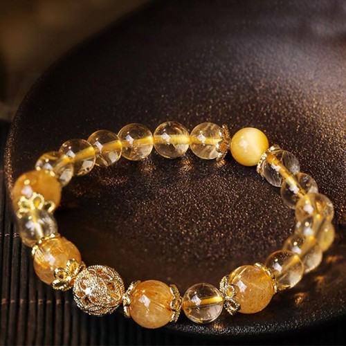 Citrine Amethyst Prosperity Bracelet
