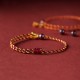 Red Gold Rope Lotus Peace Bracelet Red Gold Rope Lotus Peace Bracelet