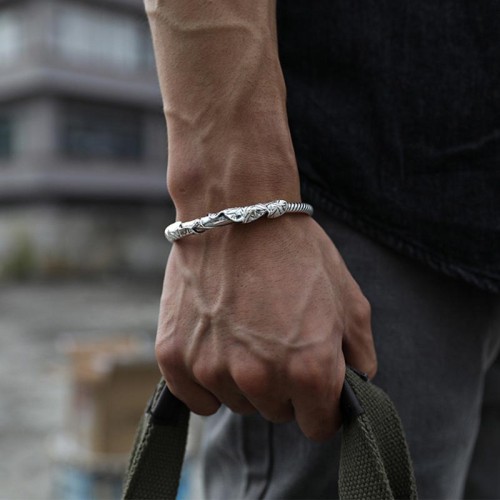 Tibetan Lotus White Copper Wealth Bracelet