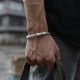 Tibetan Lotus White Copper Wealth Bracelet