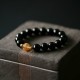 Black Obsidian White Crystal Dragon Strength Bracelet Black Obsidian White Crystal Dragon Strength Bracelet