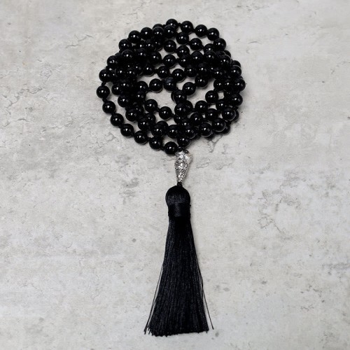 108 Mala Black Onyx Meditation Necklace 108 Mala Black Onyx Meditation Necklace