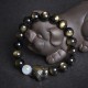 Rainbow Obsidian Fox Healing Bracelet (Gold & Silver Sheen) Rainbow Obsidian Fox Healing Bracelet (Gold & Silver Sheen)