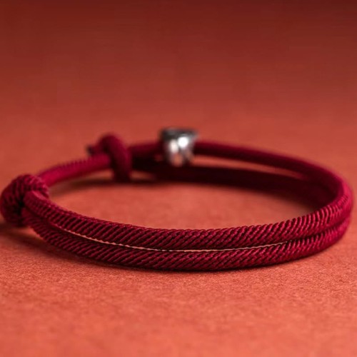 925 Silver Fu Character Blessing Braided Bracelet 925 Silver Fu Character Blessing Braided Bracelet