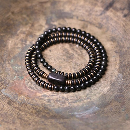 Rainbow Obsidian Ebony Copper Healing Bracelet Rainbow Obsidian Ebony Copper Healing Bracelet