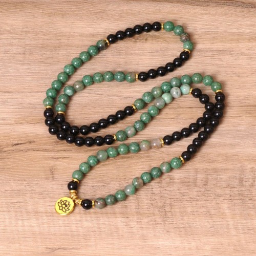 108 Beads Natural Agate Healing Mala Bracelet 108 Beads Natural Agate Healing Mala Bracelet