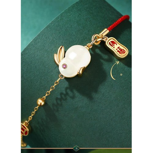 Rabbit White Jade Happiness Bracelet Rabbit White Jade Happiness Bracelet