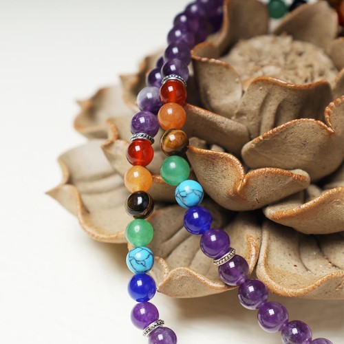 Healing Crystal Mala 108 Meditation Bracelet
