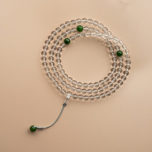 108 Beads White Crystal Jade Meditation Bracelet 108 Beads White Crystal Jade Meditation Bracelet