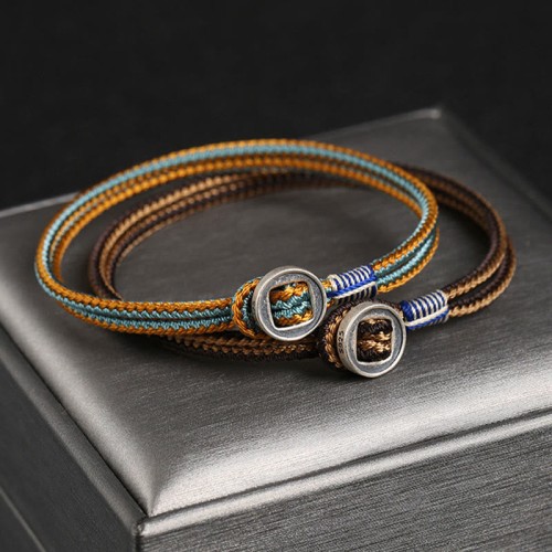 925 Silver Handmade Button Protection Bracelet 925 Silver Handmade Button Protection Bracelet