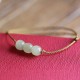 Three Beads Jade Luck String Bracelet Three Beads Jade Luck String Bracelet