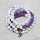 108 Mala Beads Amethyst White Turquoise Healing Bracelet 108 Mala Beads Amethyst White Turquoise Healing Bracelet