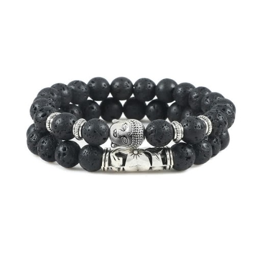 2Pcs Crystal Agate Buddha Protection Bracelet 2Pcs Crystal Agate Buddha Protection Bracelet