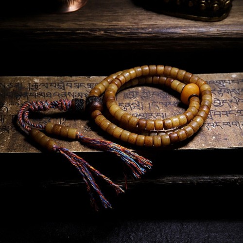 Tibet Yak Bone Amber Balance Bracelet Tibet Yak Bone Amber Balance Bracelet