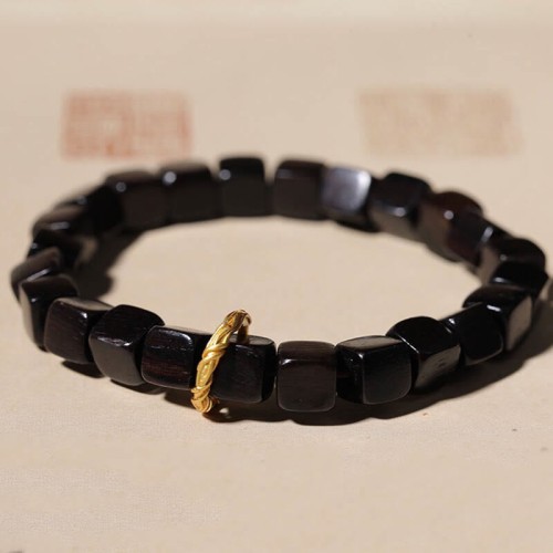 Tibetan Ebony Wood Peace Calm Bracelet